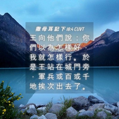 Picture 04 - 撒 母 耳 記 下 18:4 CUVT - 王 向 他 們 說 ： 你 們 以 為 怎 樣 - Bible Verse Picture