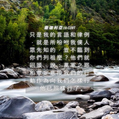 Picture 04 - 撒 迦 利 亞 1:6 CUVT - 只 是 我 的 言 語 和 律 例 ， 就 是 - Bible Verse Picture
