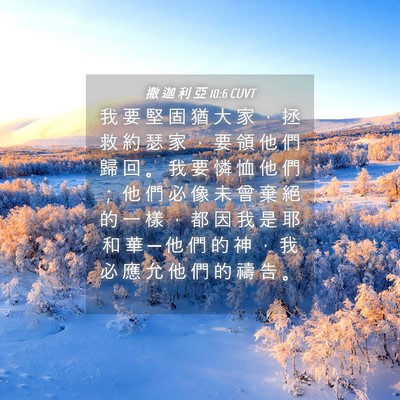 Picture 04 - 撒 迦 利 亞 10:6 CUVT - 我 要 堅 固 猶 大 家 ， 拯 救 約 瑟 - Bible Verse Picture