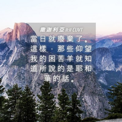 Picture 04 - 撒 迦 利 亞 11:11 CUVT - 當 日 就 廢 棄 了 。 這 樣 ， 那 些 - Bible Verse Picture