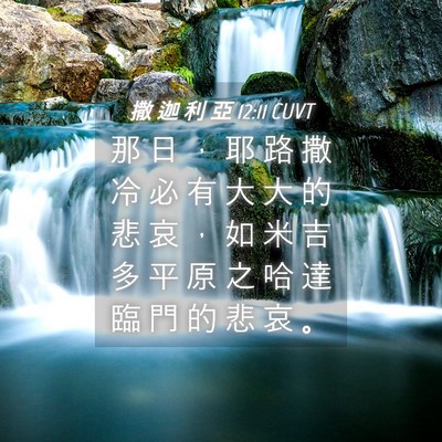 Picture 04 - 撒 迦 利 亞 12:11 CUVT - 那 日 ， 耶 路 撒 冷 必 有 大 大 的 - Bible Verse Picture