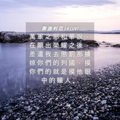 Picture 04 - 撒 迦 利 亞 2:8 CUVT - 萬 軍 之 耶 和 華 說 ， 在 顯 出 榮 - Bible Verse Picture