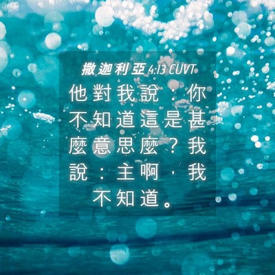 Picture 04 - 撒 迦 利 亞 4:13 CUVT - 他 對 我 說 ： 你 不 知 道 這 是 甚 - Bible Verse Picture