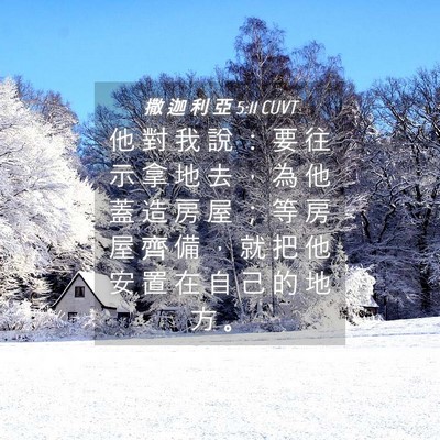Picture 04 - 撒 迦 利 亞 5:11 CUVT - 他 對 我 說 ： 要 往 示 拿 地 去 ， - Bible Verse Picture