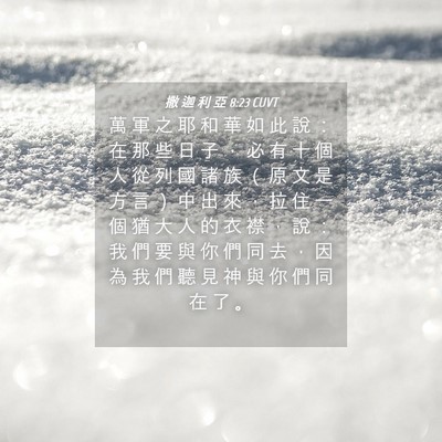 Picture 04 - 撒 迦 利 亞 8:23 CUVT - 萬 軍 之 耶 和 華 如 此 說 ： 在 那 - Bible Verse Picture