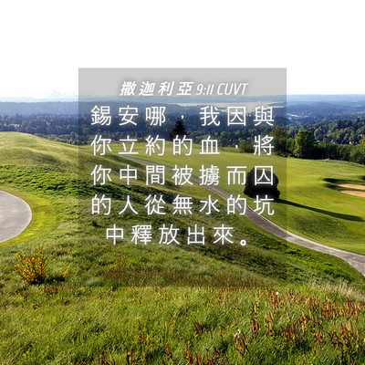Picture 04 - 撒 迦 利 亞 9:11 CUVT - 錫 安 哪 ， 我 因 與 你 立 約 的 血 - Bible Verse Picture