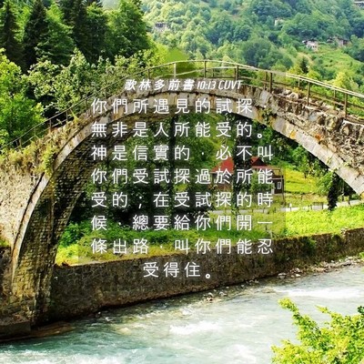 Picture 04 - 歌 林 多 前 書 10:13 CUVT - 你 們 所 遇 見 的 試 探 ， 無 非 是 - Bible Verse Picture