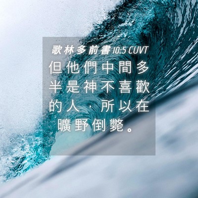 Picture 04 - 歌 林 多 前 書 10:5 CUVT - 但 他 們 中 間 多 半 是 神 不 喜 歡 - Bible Verse Picture