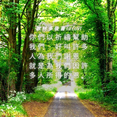 Picture 04 - 歌 林 多 後 書 1:11 CUVT - 你 們 以 祈 禱 幫 助 我 們 ， 好 叫 - Bible Verse Picture