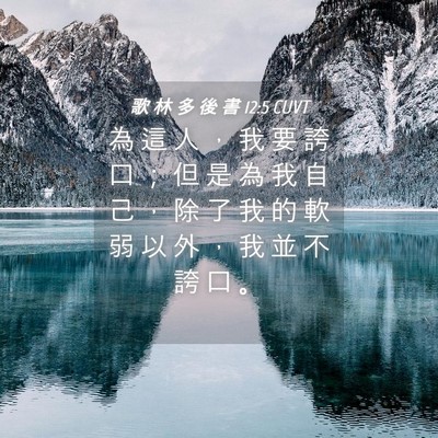 Picture 04 - 歌 林 多 後 書 12:5 CUVT - 為 這 人 ， 我 要 誇 口 ； 但 是 為 - Bible Verse Picture