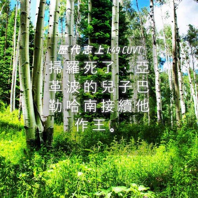Picture 04 - 歷 代 志 上 1:49 CUVT - 掃 羅 死 了 ， 亞 革 波 的 兒 子 巴 - Bible Verse Picture