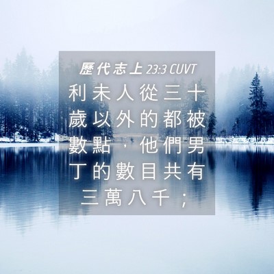 Picture 04 - 歷 代 志 上 23:3 CUVT - 利 未 人 從 三 十 歲 以 外 的 都 被 - Bible Verse Picture