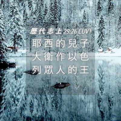 Picture 04 - 歷 代 志 上 29:26 CUVT - 耶 西 的 兒 子 大 衛 作 以 色 列 眾 - Bible Verse Picture
