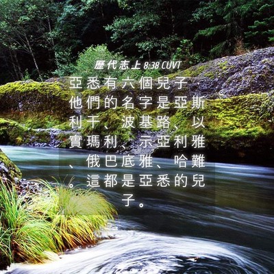 Picture 04 - 歷 代 志 上 8:38 CUVT - 亞 悉 有 六 個 兒 子 ， 他 們 的 名 - Bible Verse Picture