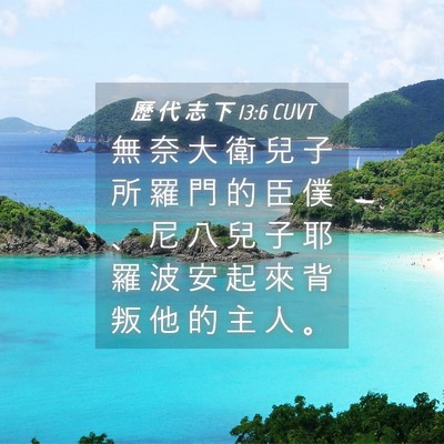 Picture 04 - 歷 代 志 下 13:6 CUVT - 無 奈 大 衛 兒 子 所 羅 門 的 臣 僕 - Bible Verse Picture