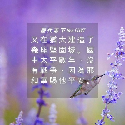 Picture 04 - 歷 代 志 下 14:6 CUVT - 又 在 猶 大 建 造 了 幾 座 堅 固 城 - Bible Verse Picture