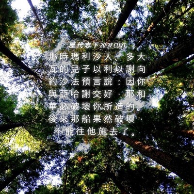 Picture 04 - 歷 代 志 下 20:37 CUVT - 那 時 瑪 利 沙 人 、 多 大 瓦 的 兒 - Bible Verse Picture
