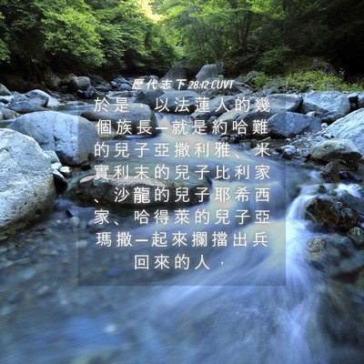 Picture 04 - 歷 代 志 下 28:12 CUVT - 於 是 ， 以 法 蓮 人 的 幾 個 族 長 - Bible Verse Picture