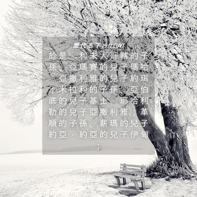 Picture 04 - 歷 代 志 下 29:12 CUVT - 於 是 ， 利 未 人 哥 轄 的 子 孫 、 - Bible Verse Picture