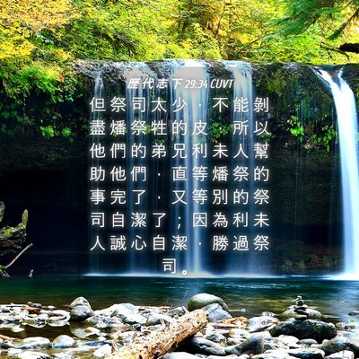 Picture 04 - 歷 代 志 下 29:34 CUVT - 但 祭 司 太 少 ， 不 能 剝 盡 燔 祭 - Bible Verse Picture