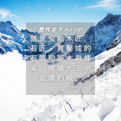 Picture 04 - 歷 代 志 下 34:11 CUVT - 就 是 交 給 木 匠 、 石 匠 ， 買 鑿 - Bible Verse Picture