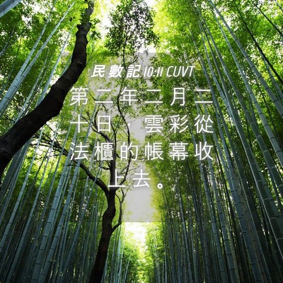 Picture 04 - 民 數 記 10:11 CUVT - 第 二 年 二 月 二 十 日 ， 雲 彩 從 - Bible Verse Picture