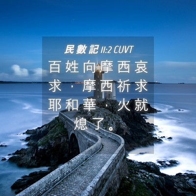 Picture 04 - 民 數 記 11:2 CUVT - 百 姓 向 摩 西 哀 求 ， 摩 西 祈 求 - Bible Verse Picture