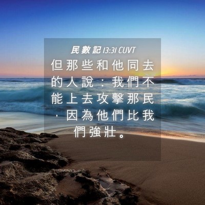 Picture 04 - 民 數 記 13:31 CUVT - 但 那 些 和 他 同 去 的 人 說 ： 我 - Bible Verse Picture