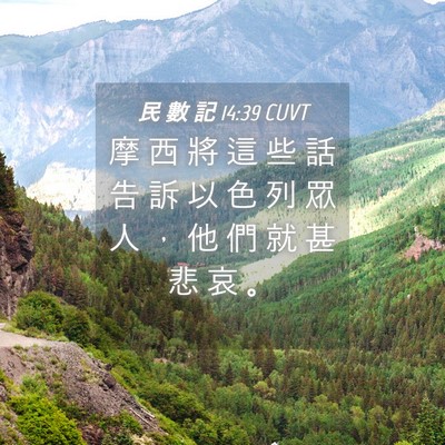 Picture 04 - 民 數 記 14:39 CUVT - 摩 西 將 這 些 話 告 訴 以 色 列 眾 - Bible Verse Picture
