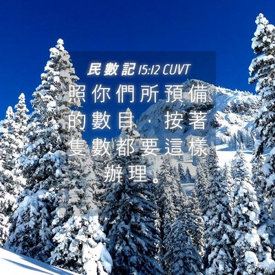 Picture 04 - 民 數 記 15:12 CUVT - 照 你 們 所 預 備 的 數 目 ， 按 著 - Bible Verse Picture
