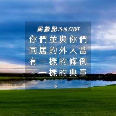 Picture 04 - 民 數 記 15:16 CUVT - 你 們 並 與 你 們 同 居 的 外 人 當 - Bible Verse Picture