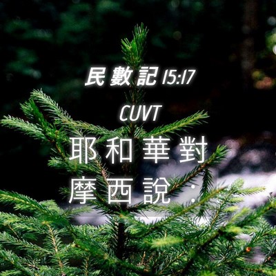 Picture 04 - 民 數 記 15:17 CUVT - 耶 和 華 對 摩 西 說 - Bible Verse Picture