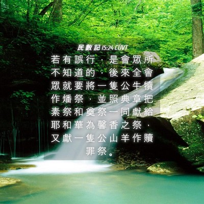 Picture 04 - 民 數 記 15:24 CUVT - 若 有 誤 行 ， 是 會 眾 所 不 知 道 - Bible Verse Picture