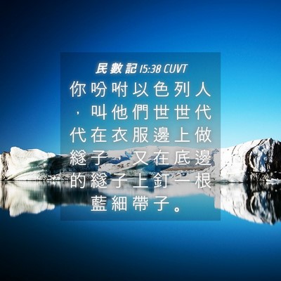 Picture 04 - 民 數 記 15:38 CUVT - 你 吩 咐 以 色 列 人 ， 叫 他 們 世 - Bible Verse Picture