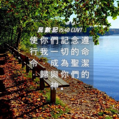 Picture 04 - 民 數 記 15:40 CUVT - 使 你 們 記 念 遵 行 我 一 切 的 命 - Bible Verse Picture