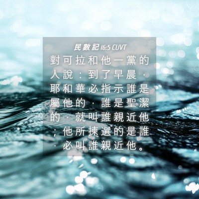 Picture 04 - 民 數 記 16:5 CUVT - 對 可 拉 和 他 一 黨 的 人 說 ： 到 - Bible Verse Picture