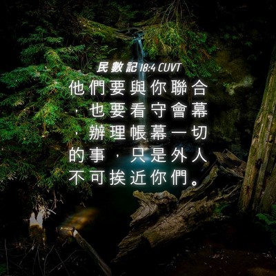 Picture 04 - 民 數 記 18:4 CUVT - 他 們 要 與 你 聯 合 ， 也 要 看 守 - Bible Verse Picture