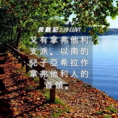 Picture 04 - 民 數 記 2:29 CUVT - 又 有 拿 弗 他 利 支 派 。 以 南 的 - Bible Verse Picture