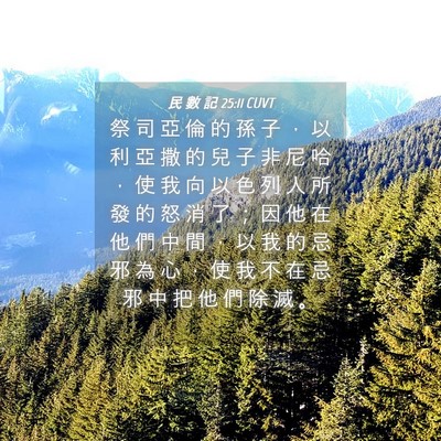 Picture 04 - 民 數 記 25:11 CUVT - 祭 司 亞 倫 的 孫 子 ， 以 利 亞 撒 - Bible Verse Picture