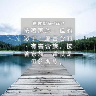 Picture 04 - 民 數 記 26:42 CUVT - 按 著 家 族 ， 但 的 眾 子 ： 屬 書 - Bible Verse Picture