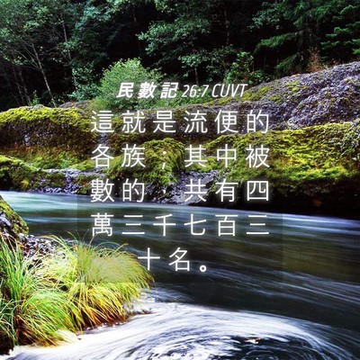 Picture 04 - 民 數 記 26:7 CUVT - 這 就 是 流 便 的 各 族 ； 其 中 被 - Bible Verse Picture