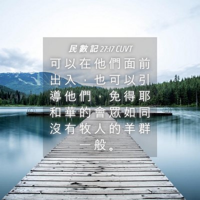 Picture 04 - 民 數 記 27:17 CUVT - 可 以 在 他 們 面 前 出 入 ， 也 可 - Bible Verse Picture