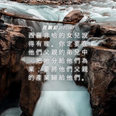 Picture 04 - 民 數 記 27:7 CUVT - 西 羅 非 哈 的 女 兒 說 得 有 理 。 - Bible Verse Picture