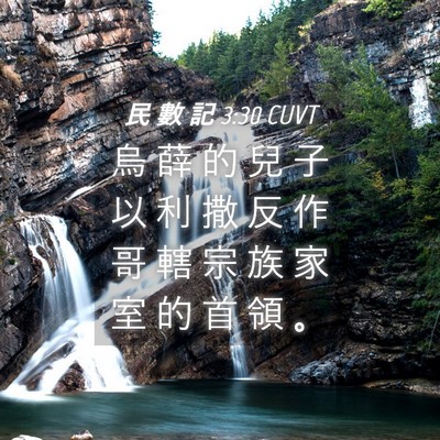 Picture 04 - 民 數 記 3:30 CUVT - 烏 薛 的 兒 子 以 利 撒 反 作 哥 轄 - Bible Verse Picture