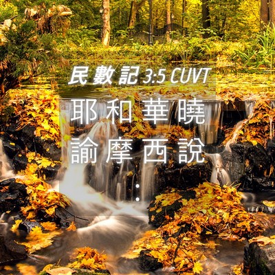 Picture 04 - 民 數 記 3:5 CUVT - 耶 和 華 曉 諭 摩 西 說 - Bible Verse Picture