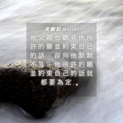 Picture 04 - 民 數 記 30:4 CUVT - 他 父 親 也 聽 見 他 所 許 的 願 並 - Bible Verse Picture