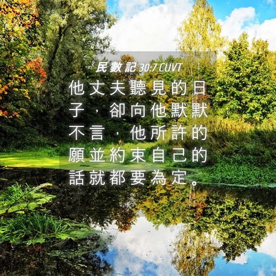 Picture 04 - 民 數 記 30:7 CUVT - 他 丈 夫 聽 見 的 日 子 ， 卻 向 他 - Bible Verse Picture