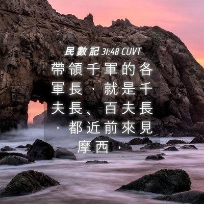 Picture 04 - 民 數 記 31:48 CUVT - 帶 領 千 軍 的 各 軍 長 ， 就 是 千 - Bible Verse Picture