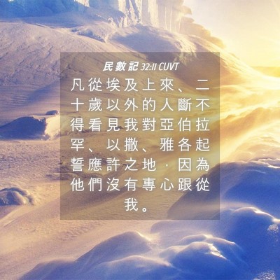 Picture 04 - 民 數 記 32:11 CUVT - 凡 從 埃 及 上 來 、 二 十 歲 以 外 - Bible Verse Picture