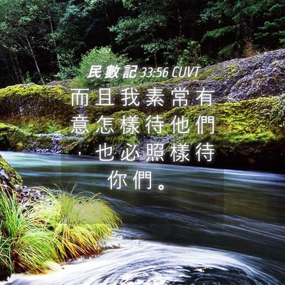 Picture 04 - 民 數 記 33:56 CUVT - 而 且 我 素 常 有 意 怎 樣 待 他 們 - Bible Verse Picture